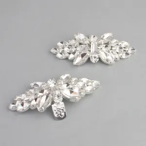 1 Pair Rhinestone DIY Shoe Clip Charms Wedding Shoes Buckle