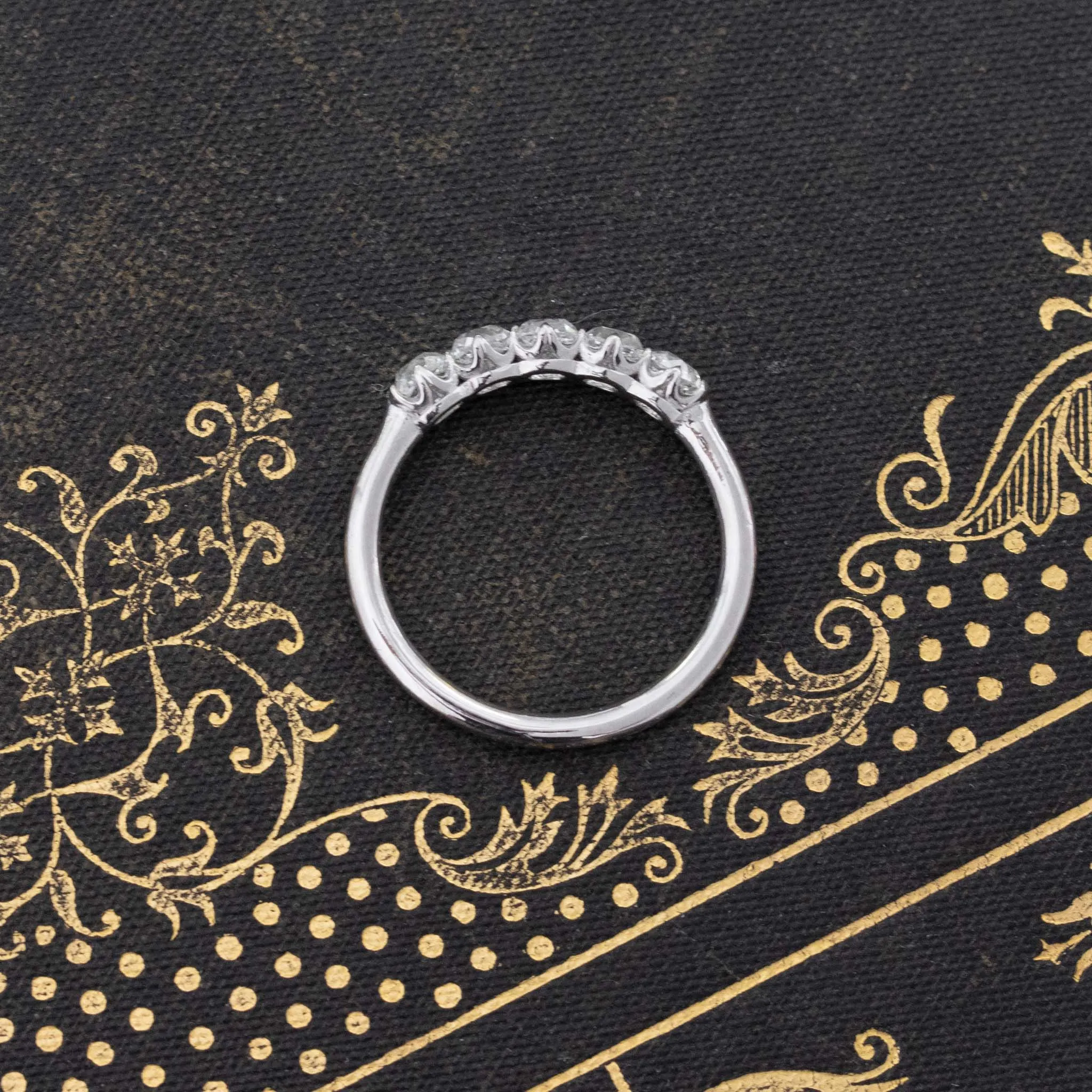 1.05ctw Old Mine Cut Diamond 5-Stone Band