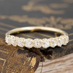 1.06ctw Old Mine Cut Diamond Half-Hoop Band