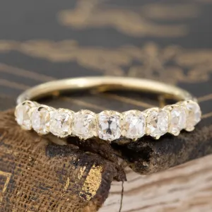 1.07ctw Old Mine Cut Diamond Half-Hoop Band