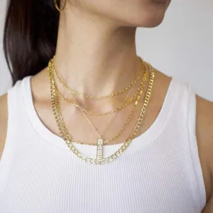 10K Gold Curb Chain Necklace