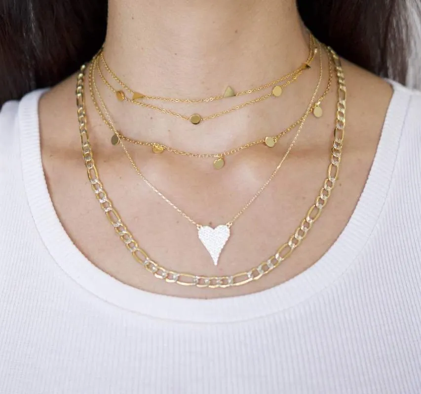 10K Gold Figaro Chain Necklace