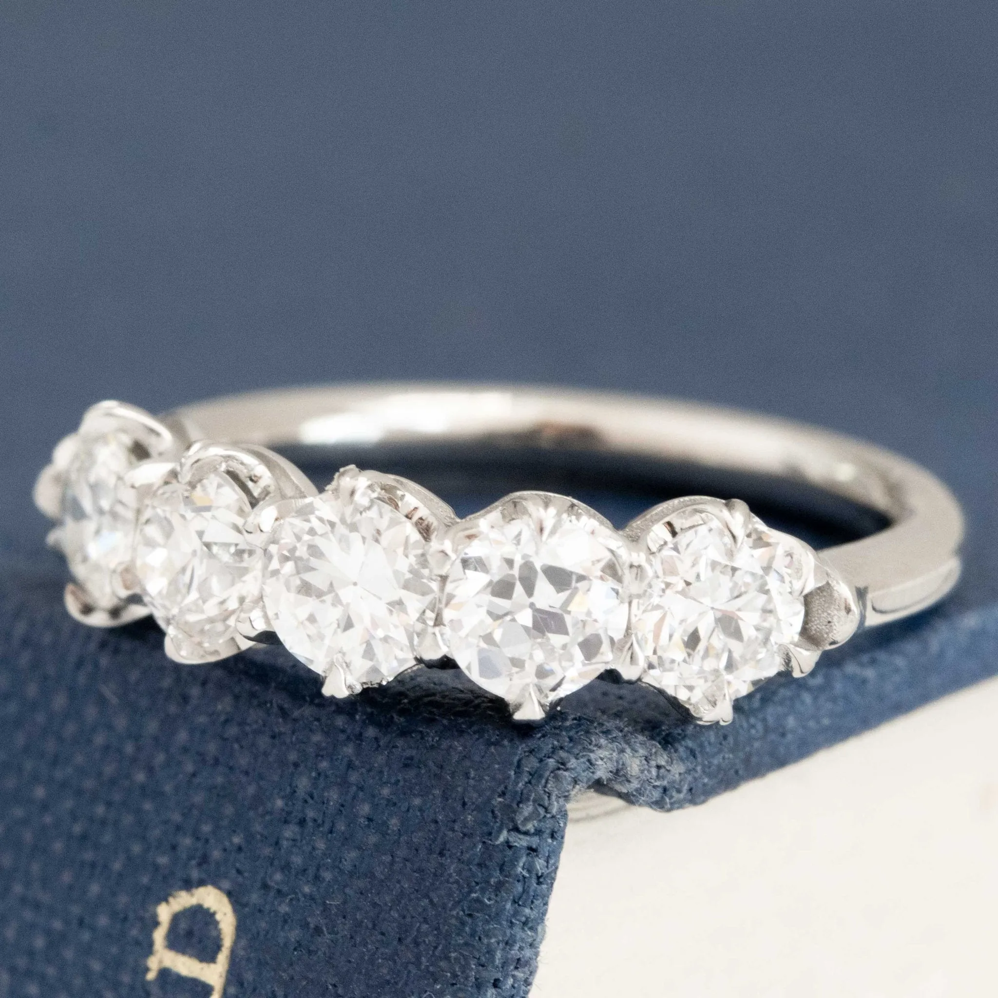 1.20ctw Old European Cut Diamond 5-Stone Band