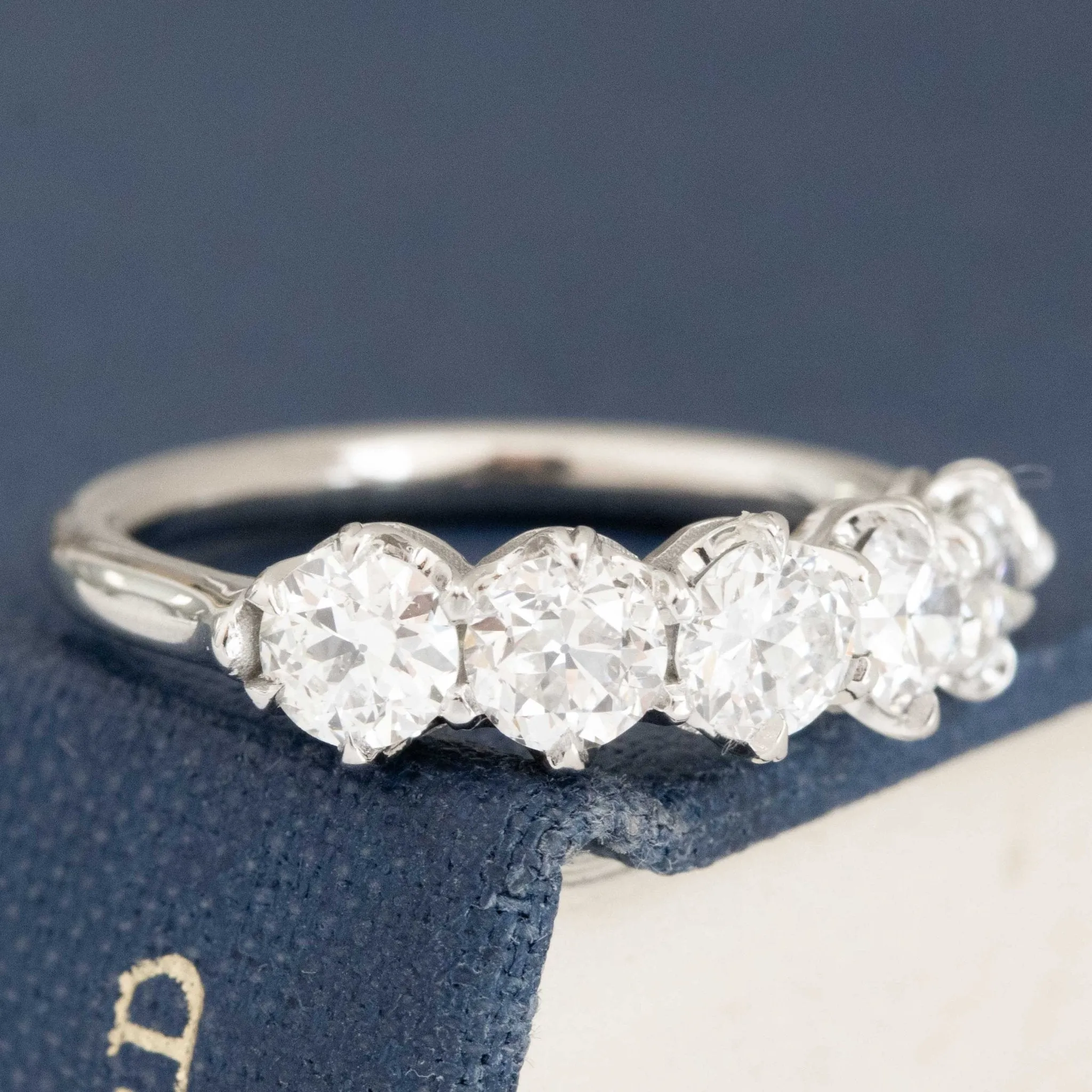 1.20ctw Old European Cut Diamond 5-Stone Band