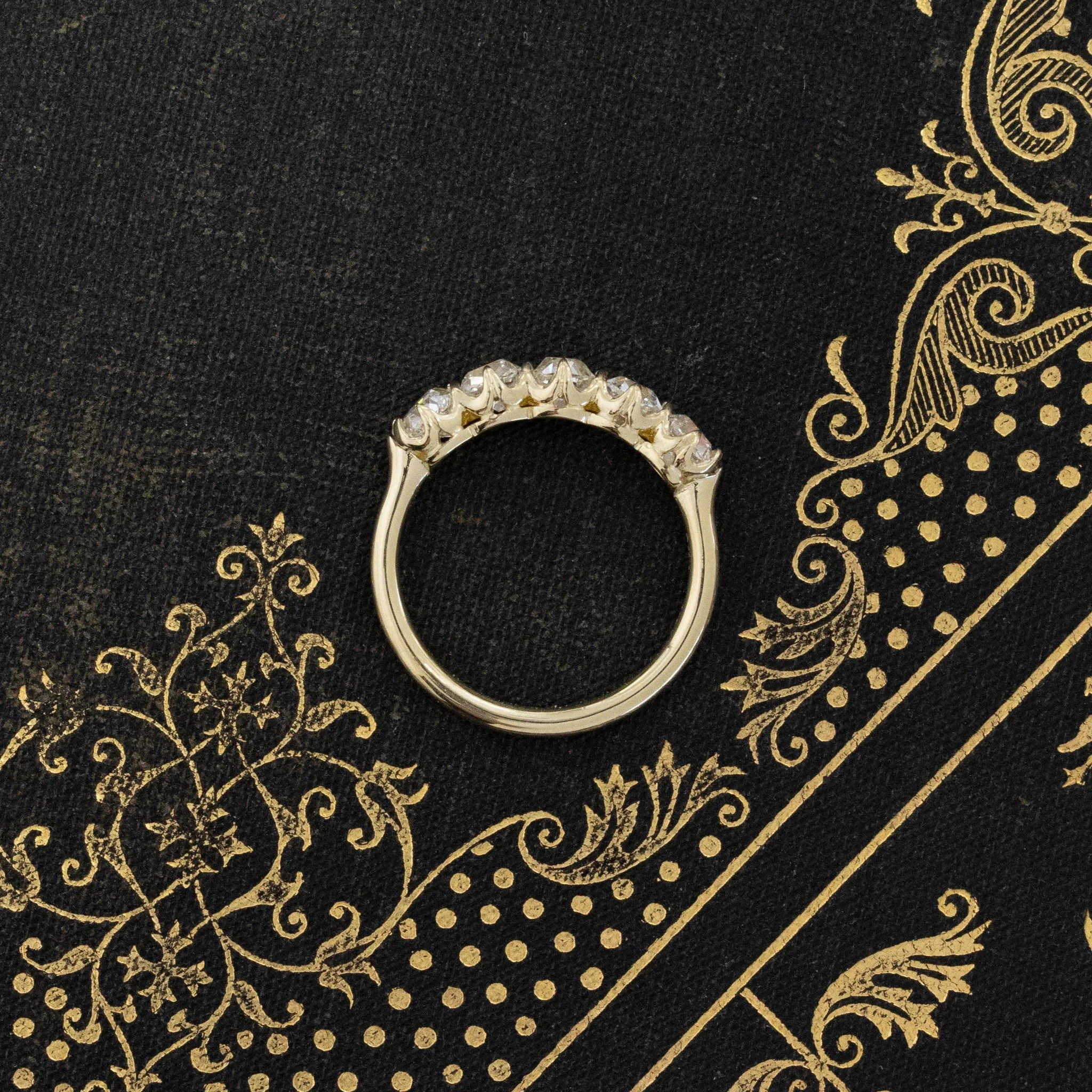 1.22ctw Old Mine Cut Diamond 5-Stone Band