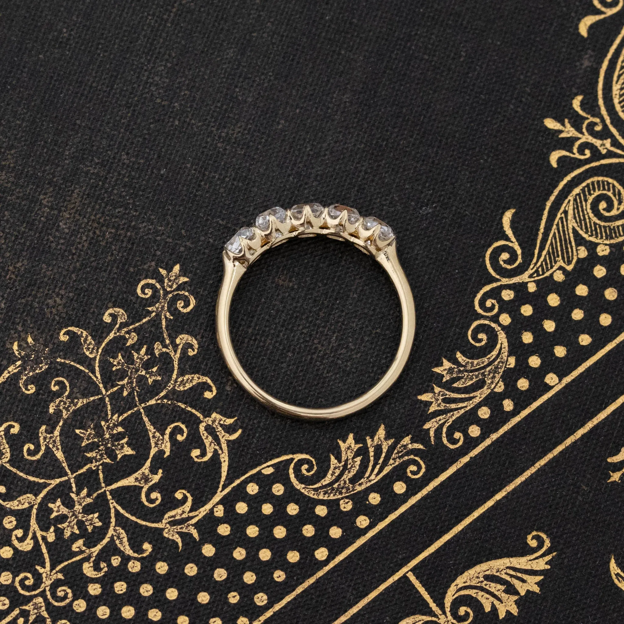 1.24ctw Old Mine Cut Diamond 5-Stone Band