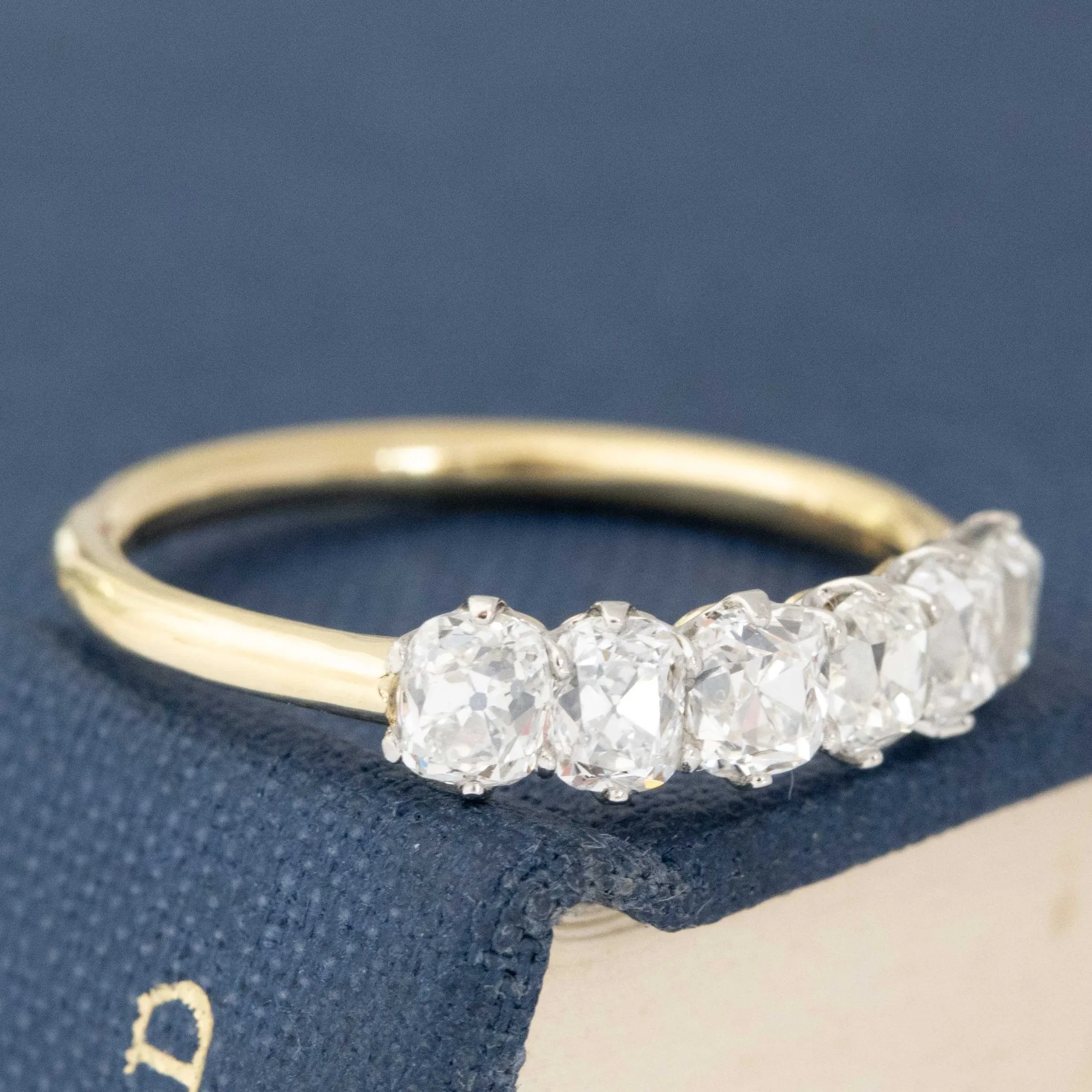 1.24ctw Old Mine Cut Diamond 6-Stone Band