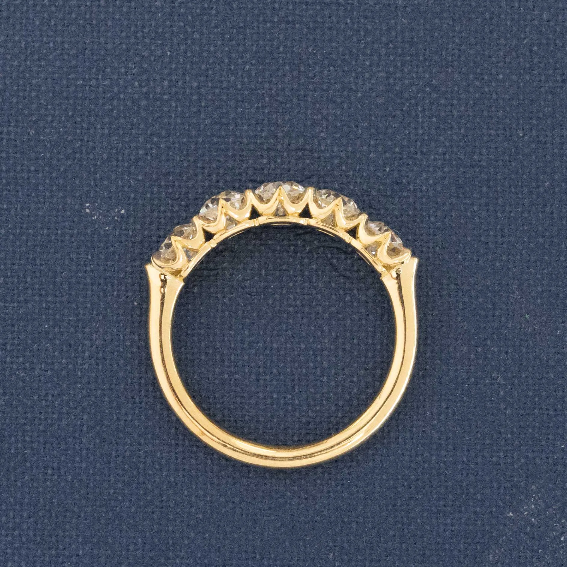 1.39ctw Old Mine Cut Diamond 5-Stone Band