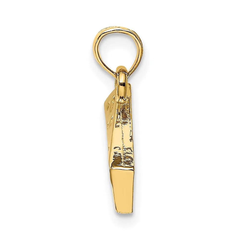 14K Cheese Wedge Charm