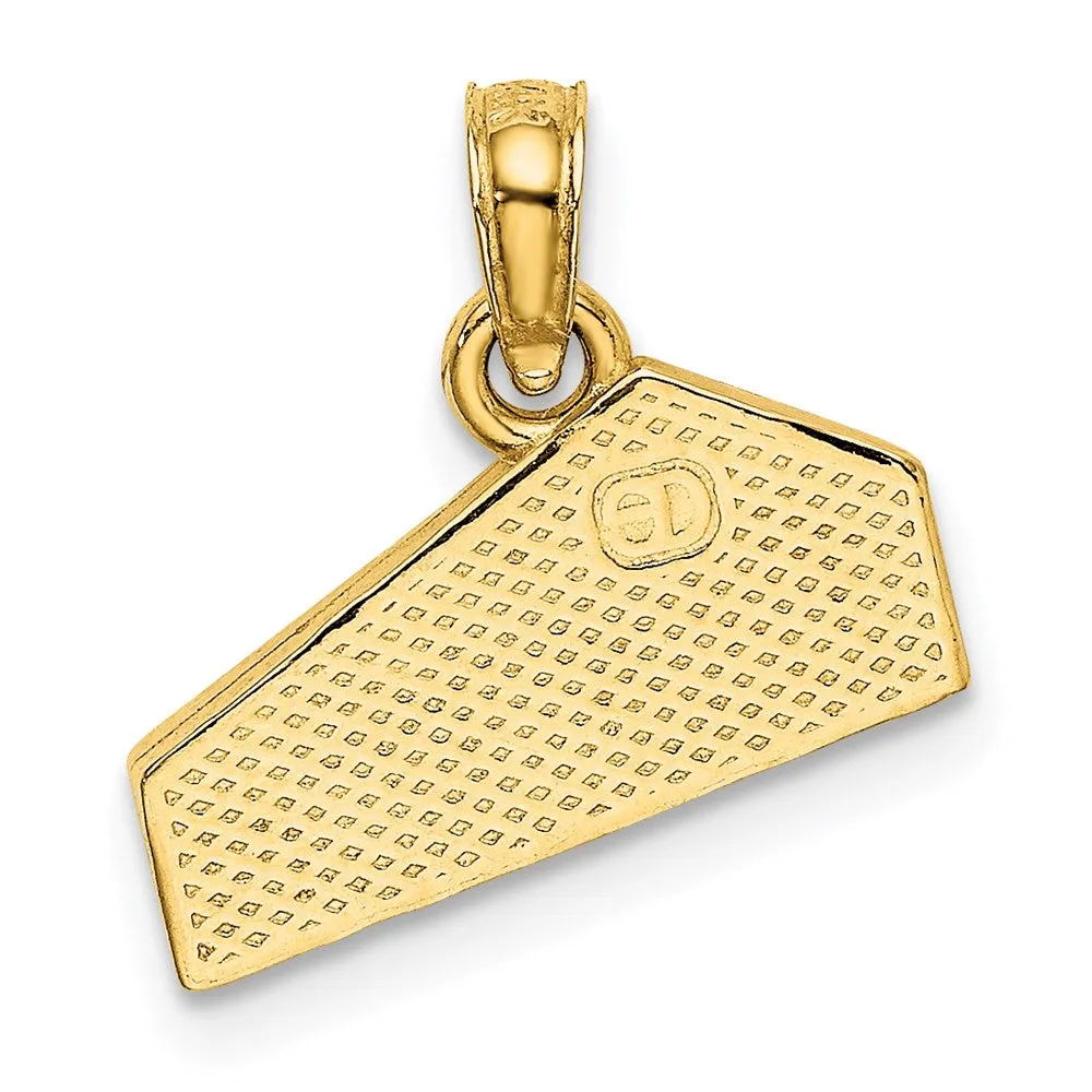 14K Cheese Wedge Charm