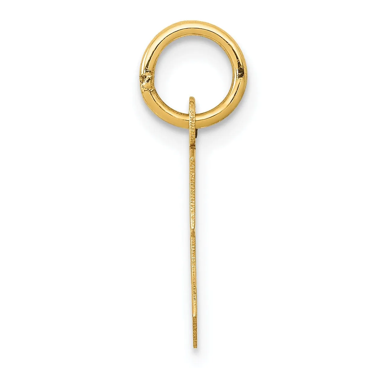 14k Yellow Gold Small Block Design Letter C Initial Pendant