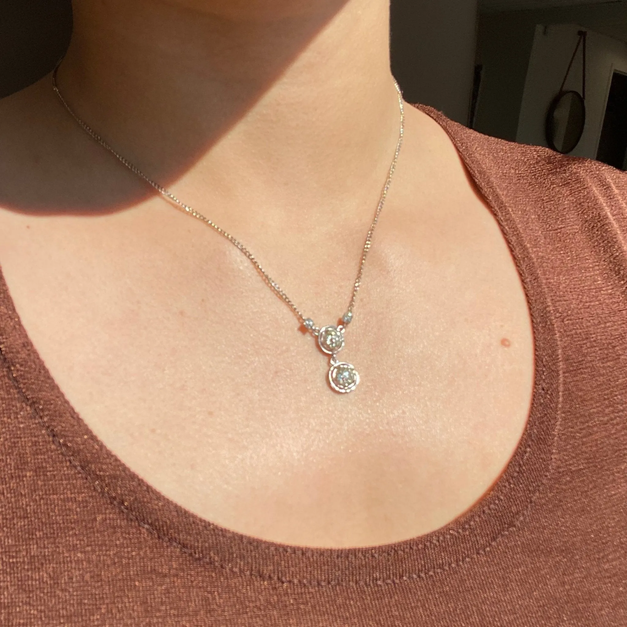 1.50ctw Old Mine Cut Diamond Drop Pendant