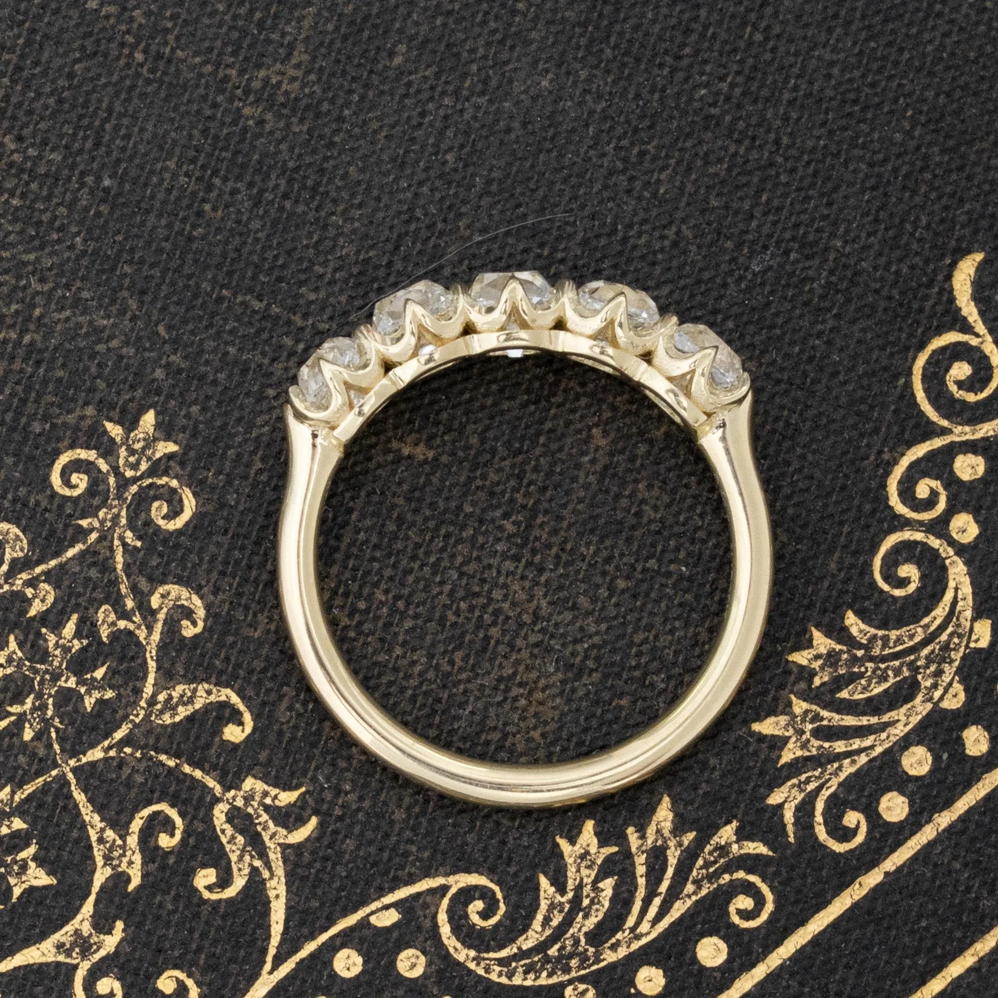 1.58ctw Old Mine Cut Diamond 5-Stone Band