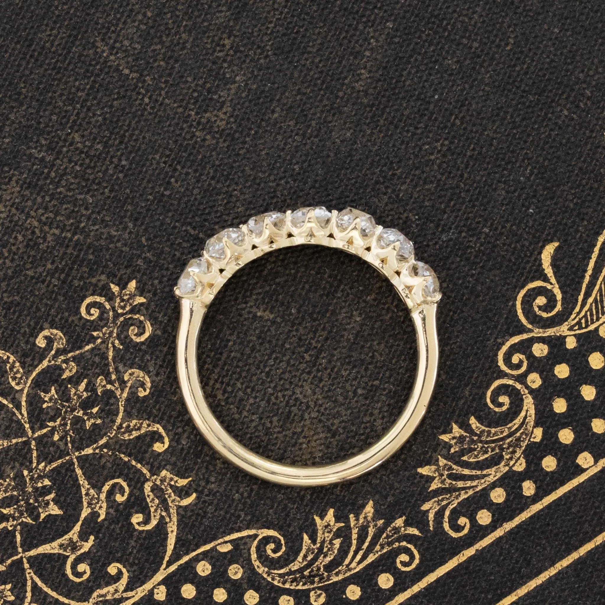 1.59ctw Old Mine Cut Diamond 7-Stone Band