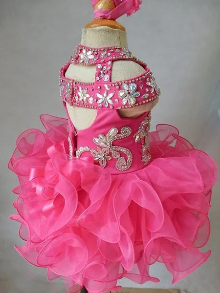 16 Color --- Newborn/Child's Illusion Cupcake Pageant Dress with hair bow