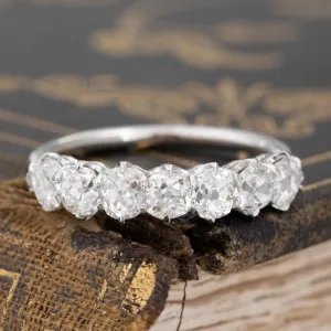 1.60ctw Old Mine Cut Diamond 7-Stone Band