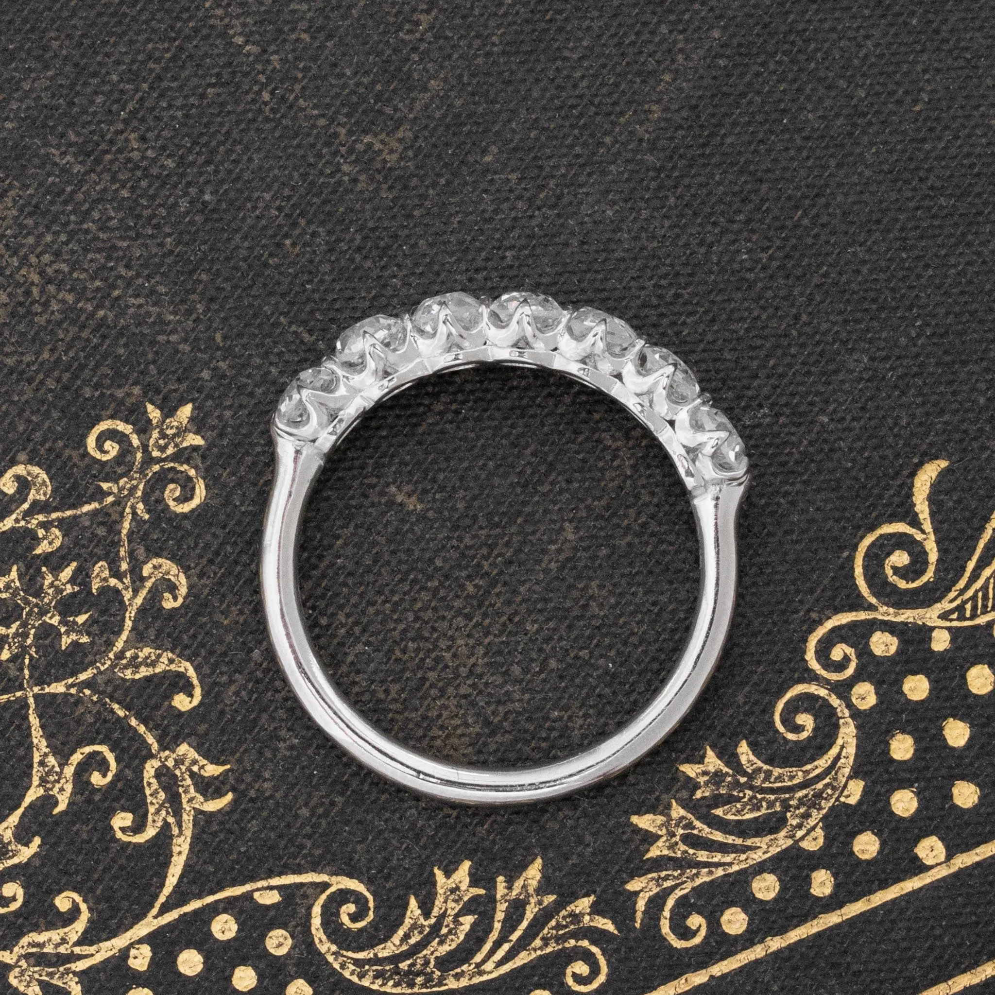 1.60ctw Old Mine Cut Diamond 7-Stone Band