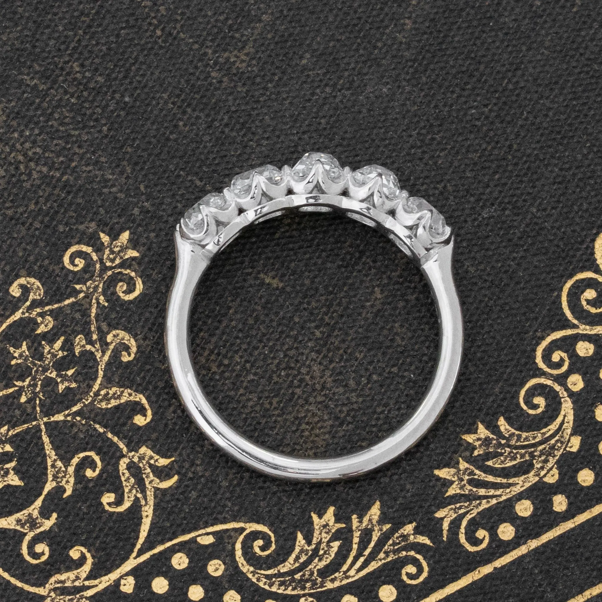 1.75ctw Old Mine Cut Diamond 5-Stone Band