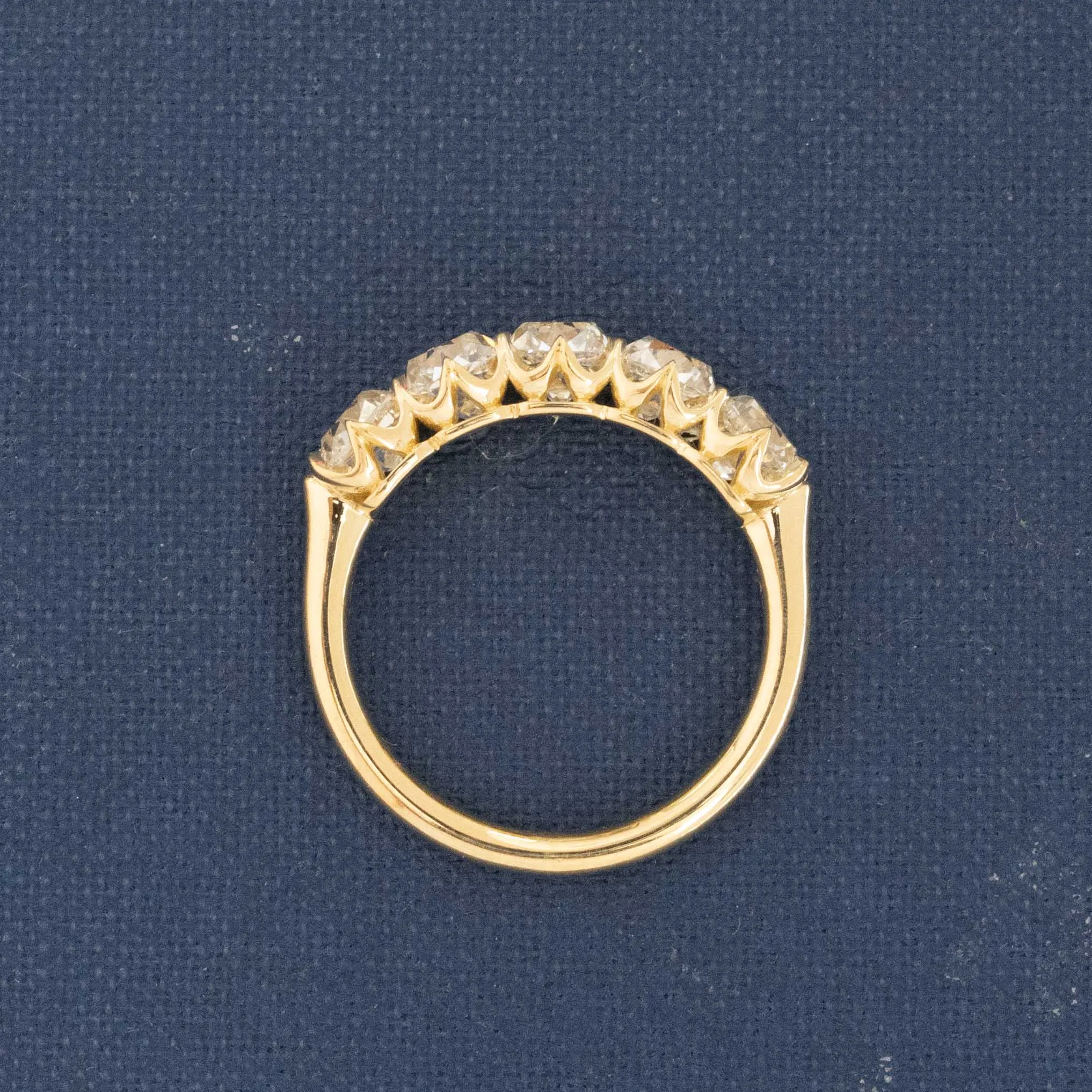1.82ctw Old Mine Cut Diamond 5-Stone Band