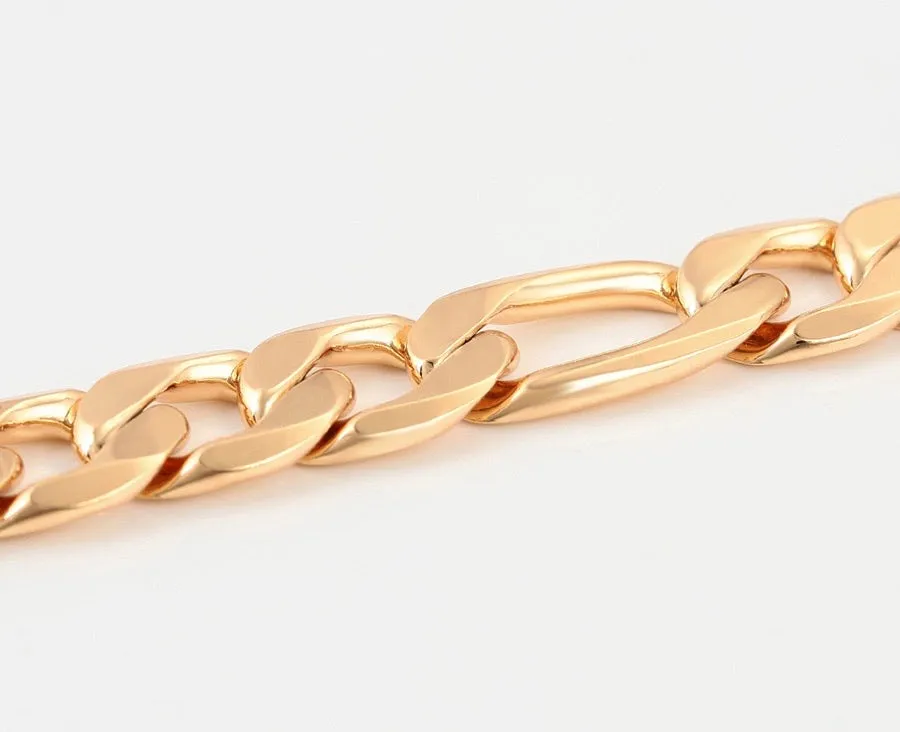 18K Gold Plated Figaro Chain Necklace