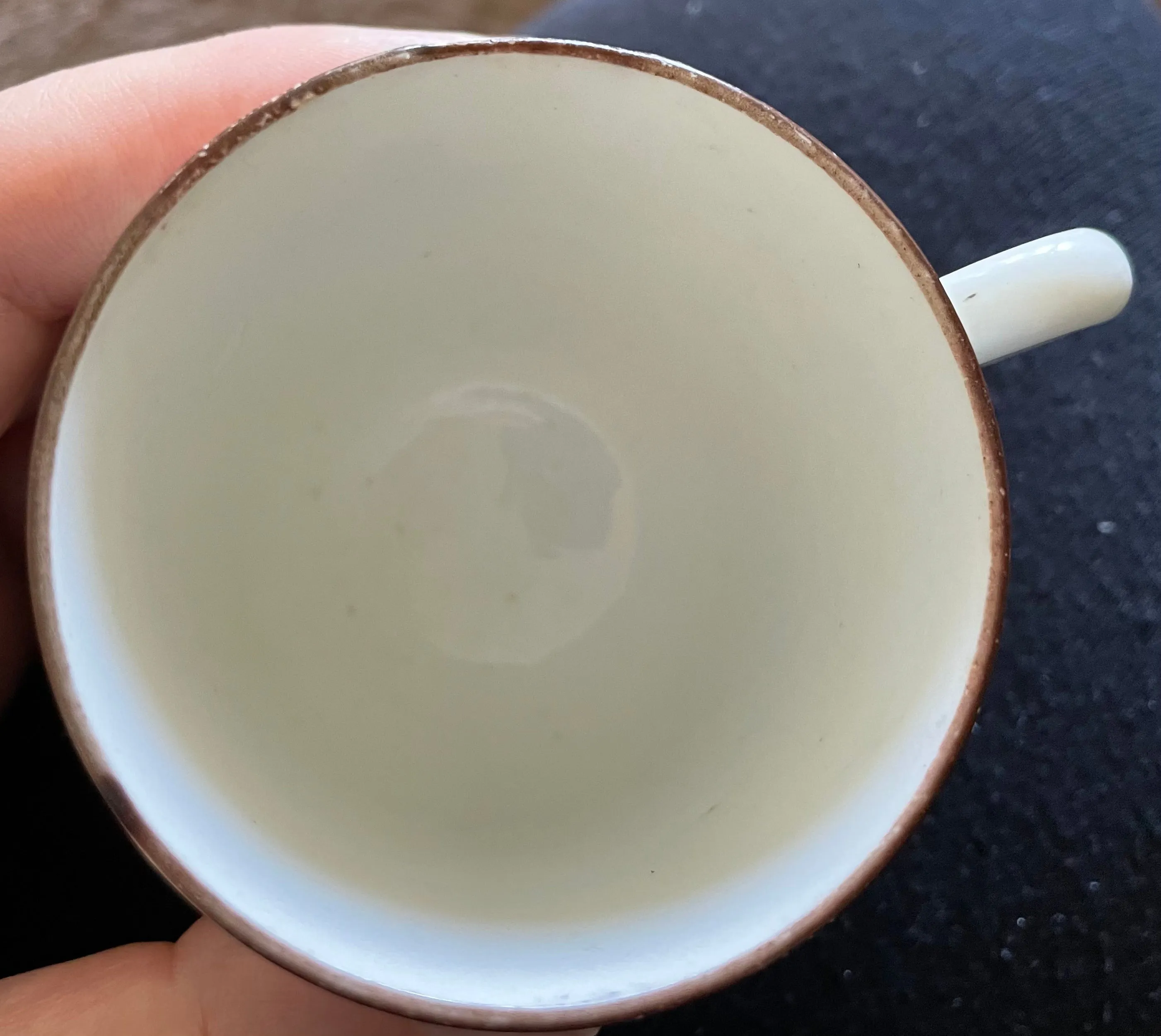 18th Century Bow Porcelain Printed Coffee Cup