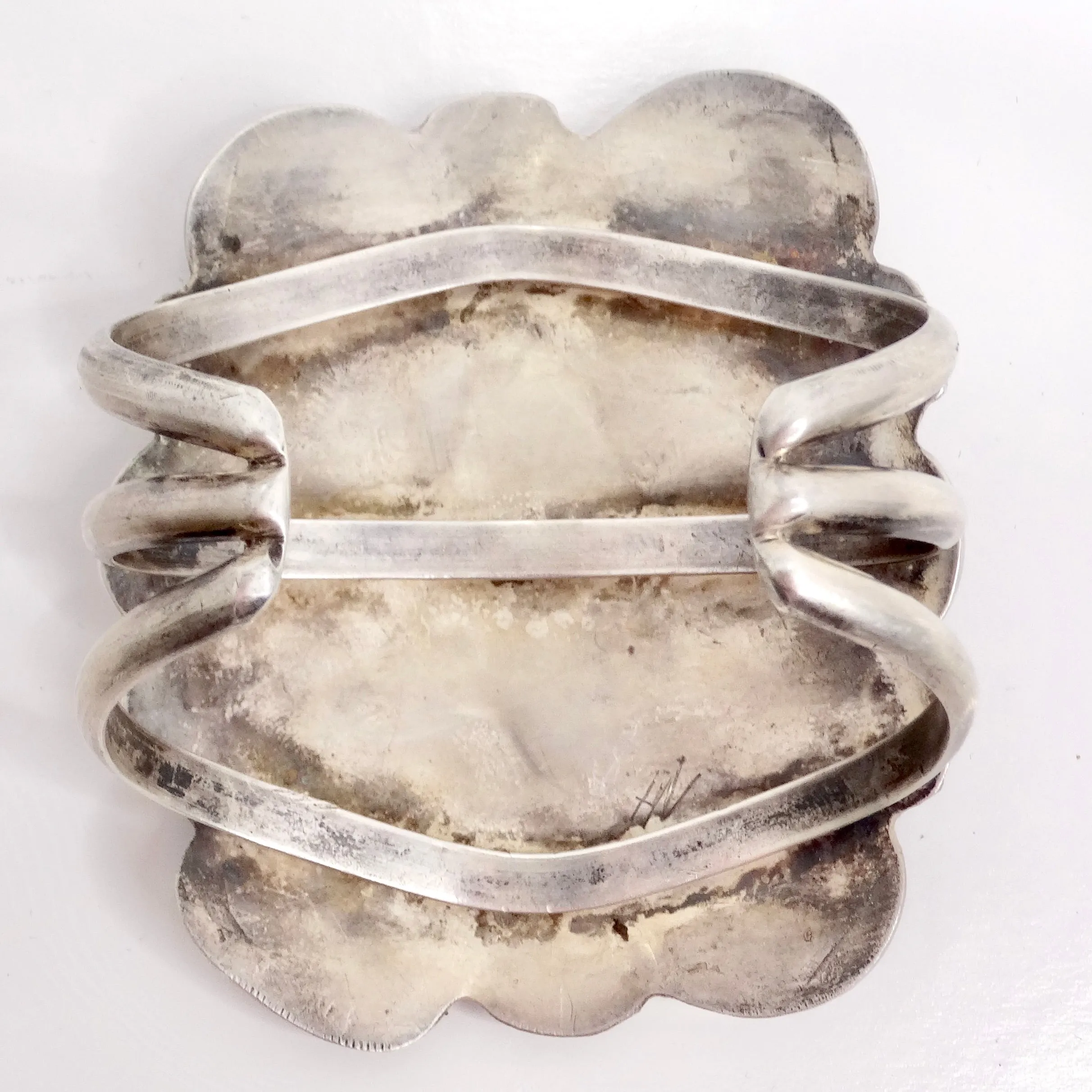 1970s Silver Turquoise Cuff Bracelet
