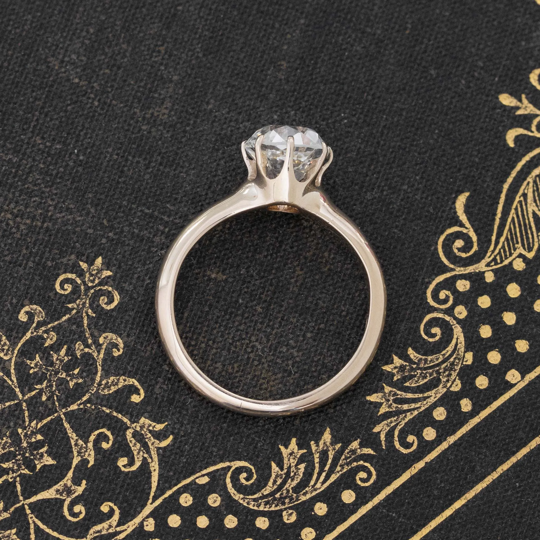 2.08ct Old Mine Cut Diamond Solitaire, GIA K VS1