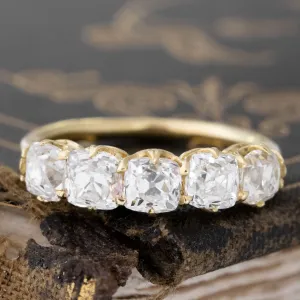 2.08ctw Old Mine Cut Diamond 5-Stone Band