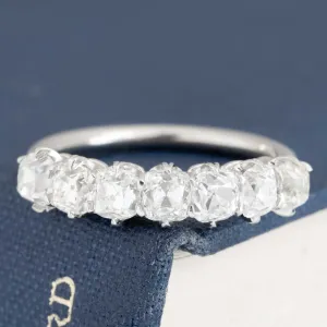 2.08ctw Old Mine Cut Diamond Half-Hoop Band