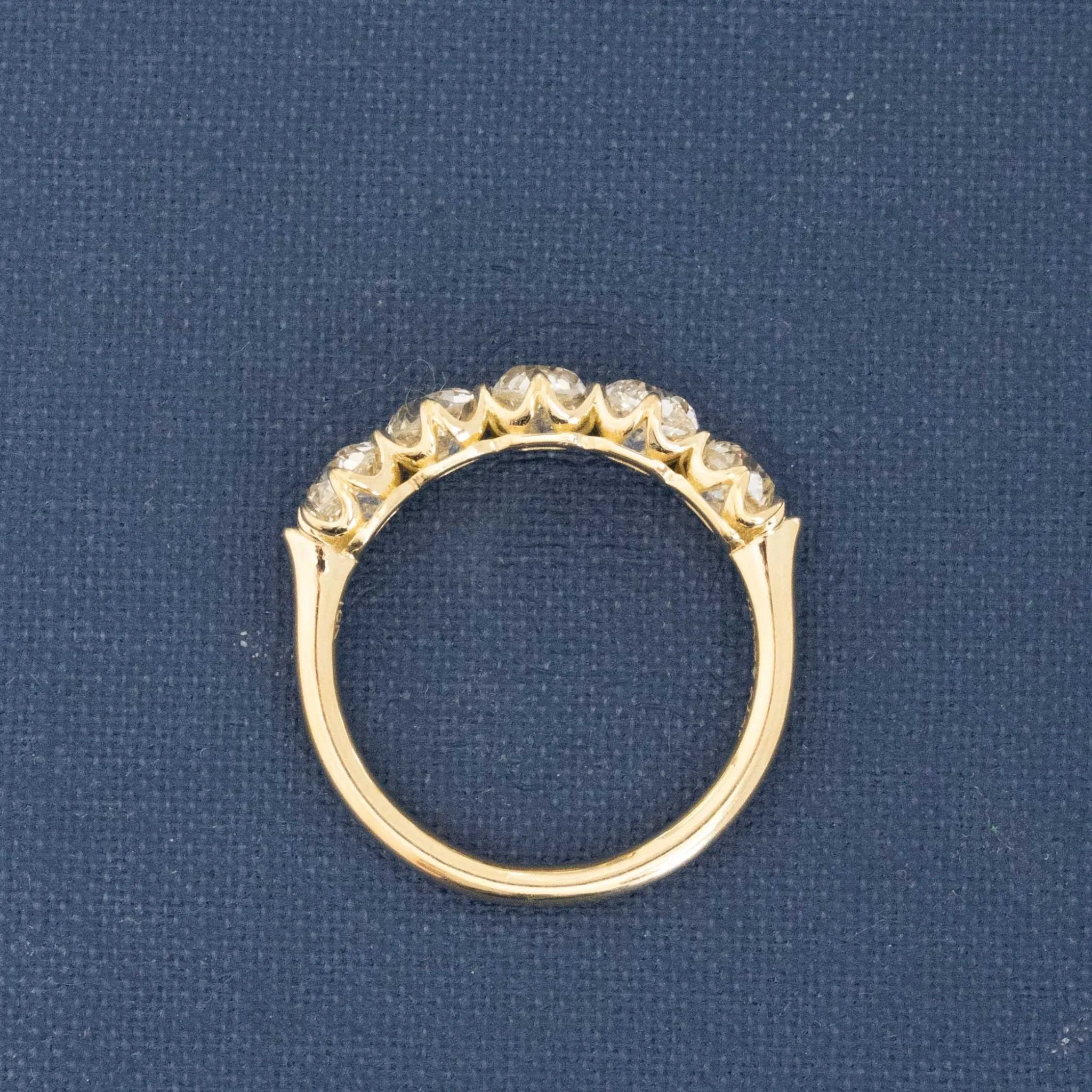 2.28ctw Old Mine Cut Diamond 5-Stone Band