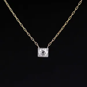 .32ct Antique Oval Mine Cut Diamond Conversion Pendant