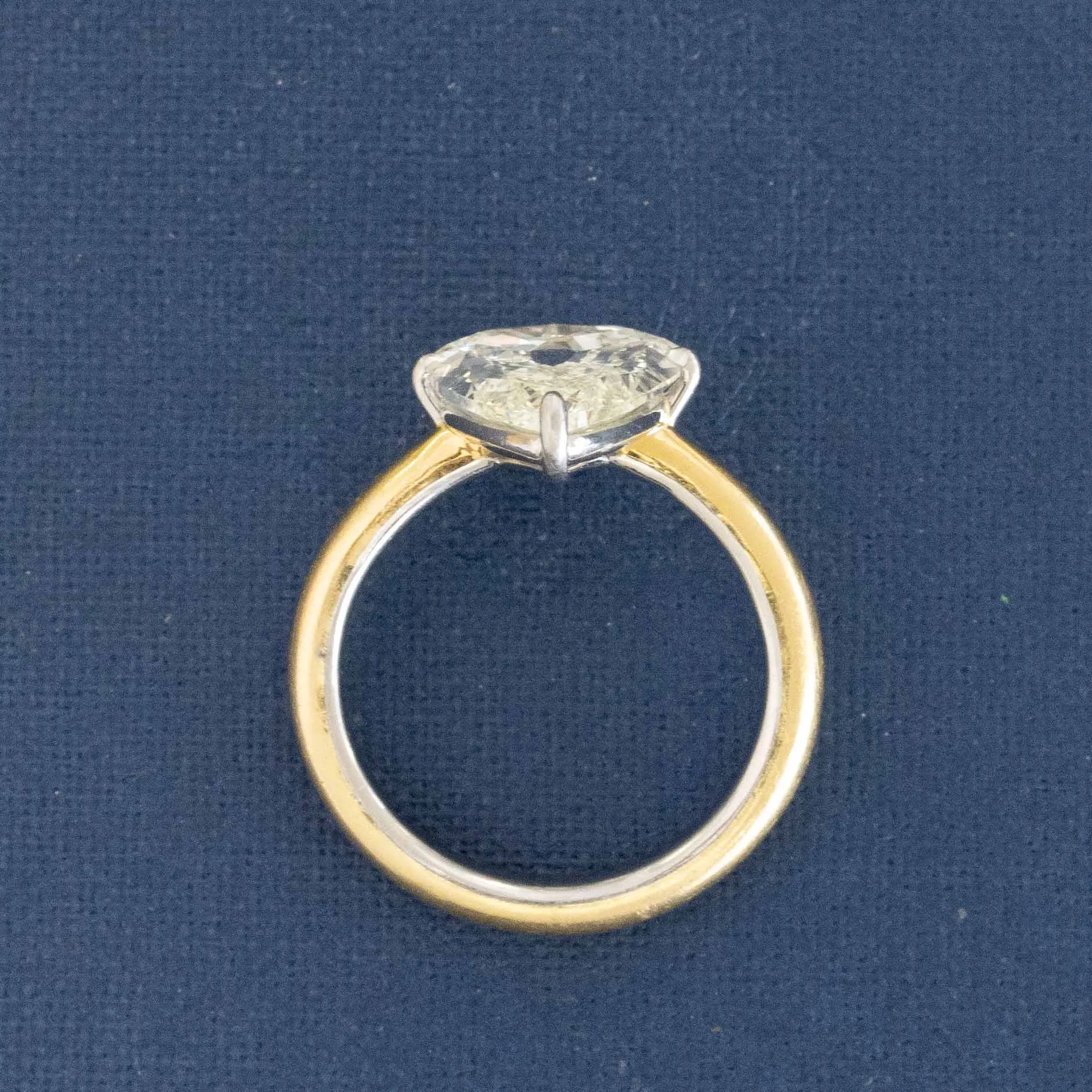 3.72ct Pear Cut Diamond Solitaire by Taffin
