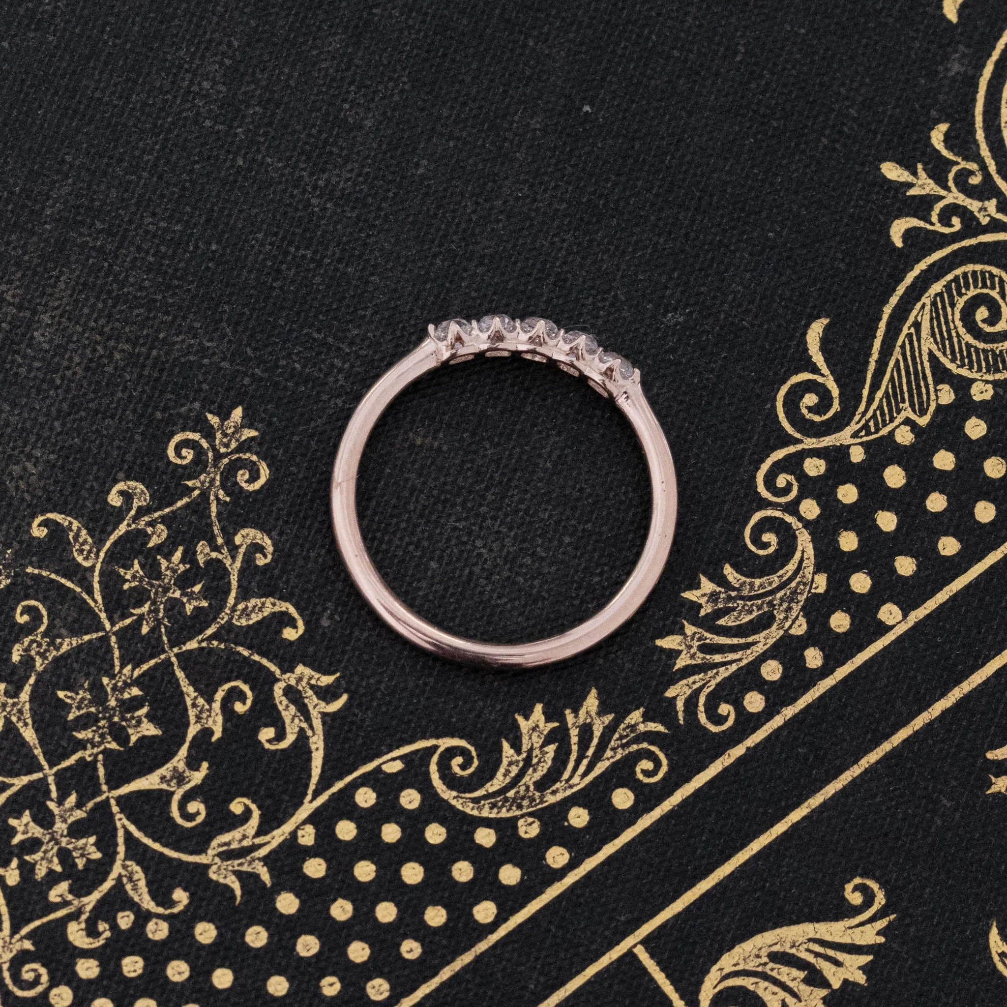 .38ctw Petite Old Mine Cut Diamond Band