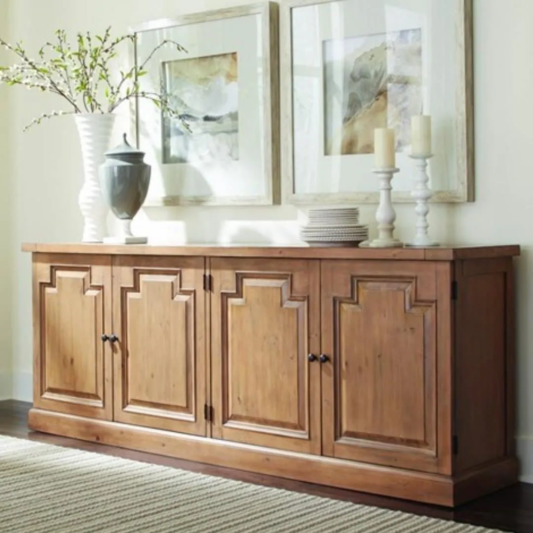 4-Door Sideboard Rustic Smoke