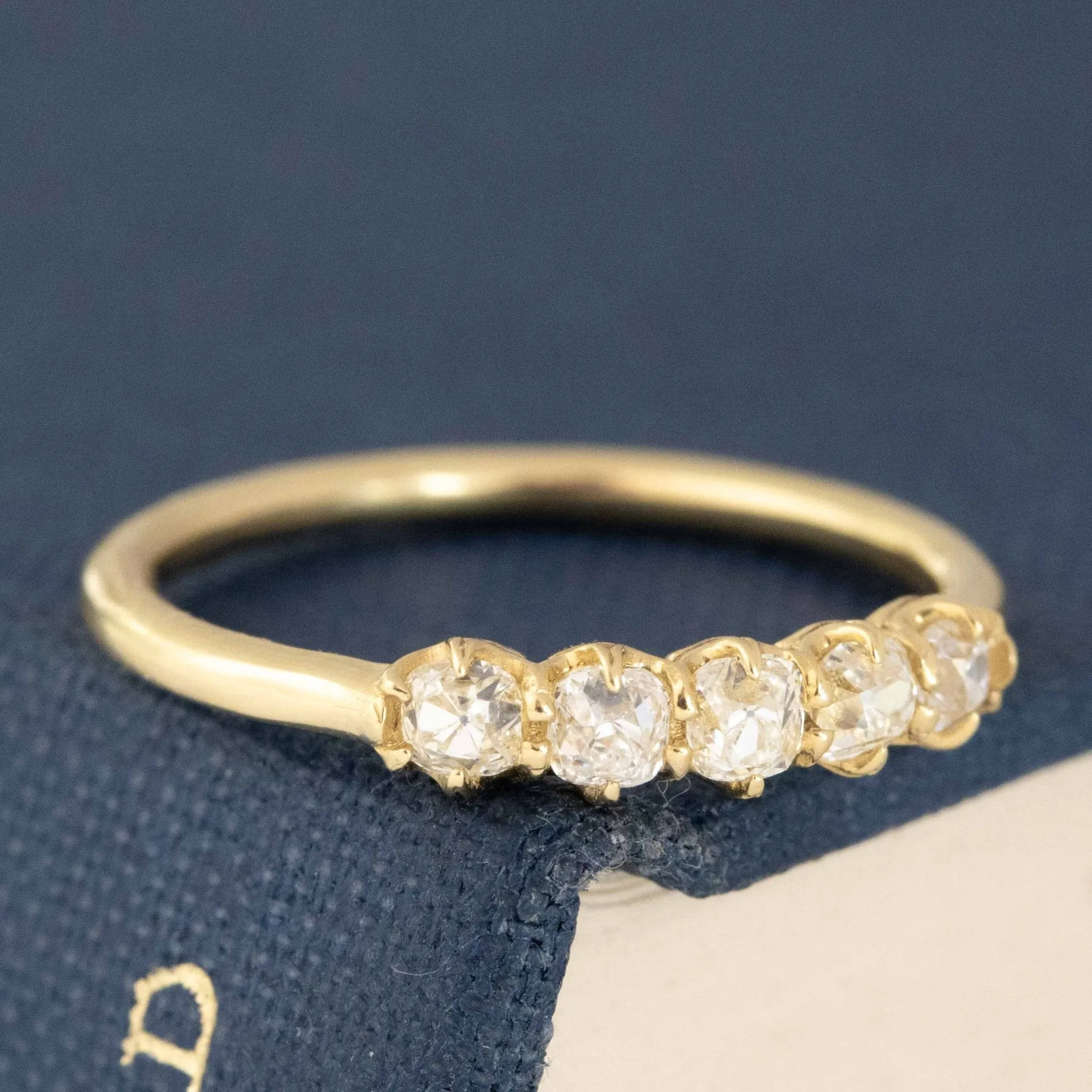 .42ctw Petite Old Mine Cut Diamond 5-Stone Band