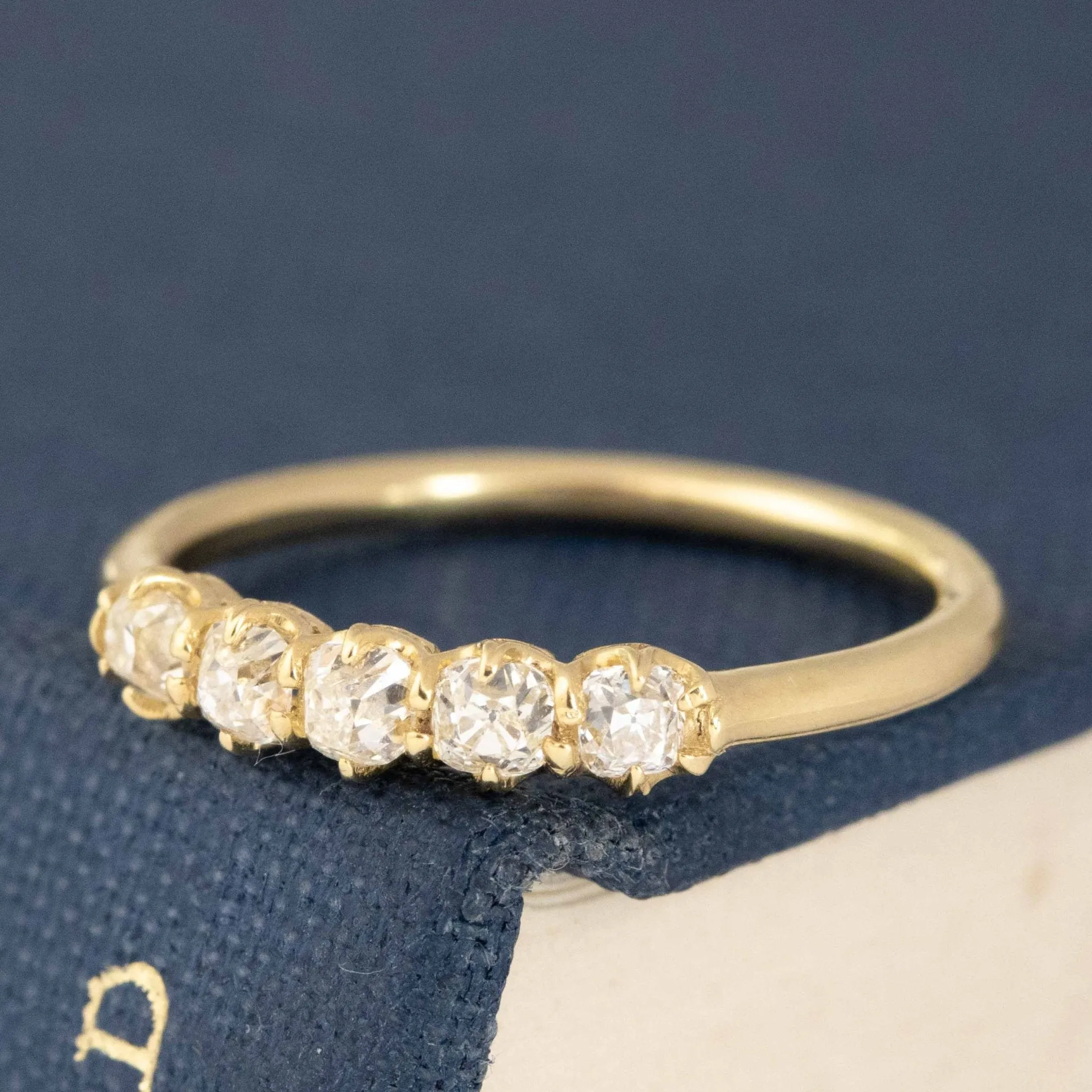 .42ctw Petite Old Mine Cut Diamond 5-Stone Band