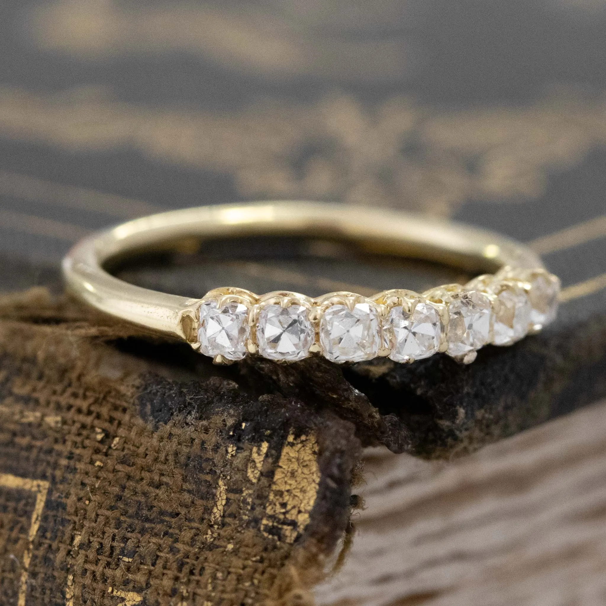 .42ctw Petite Old Mine Cut Diamond 7-Stone Band