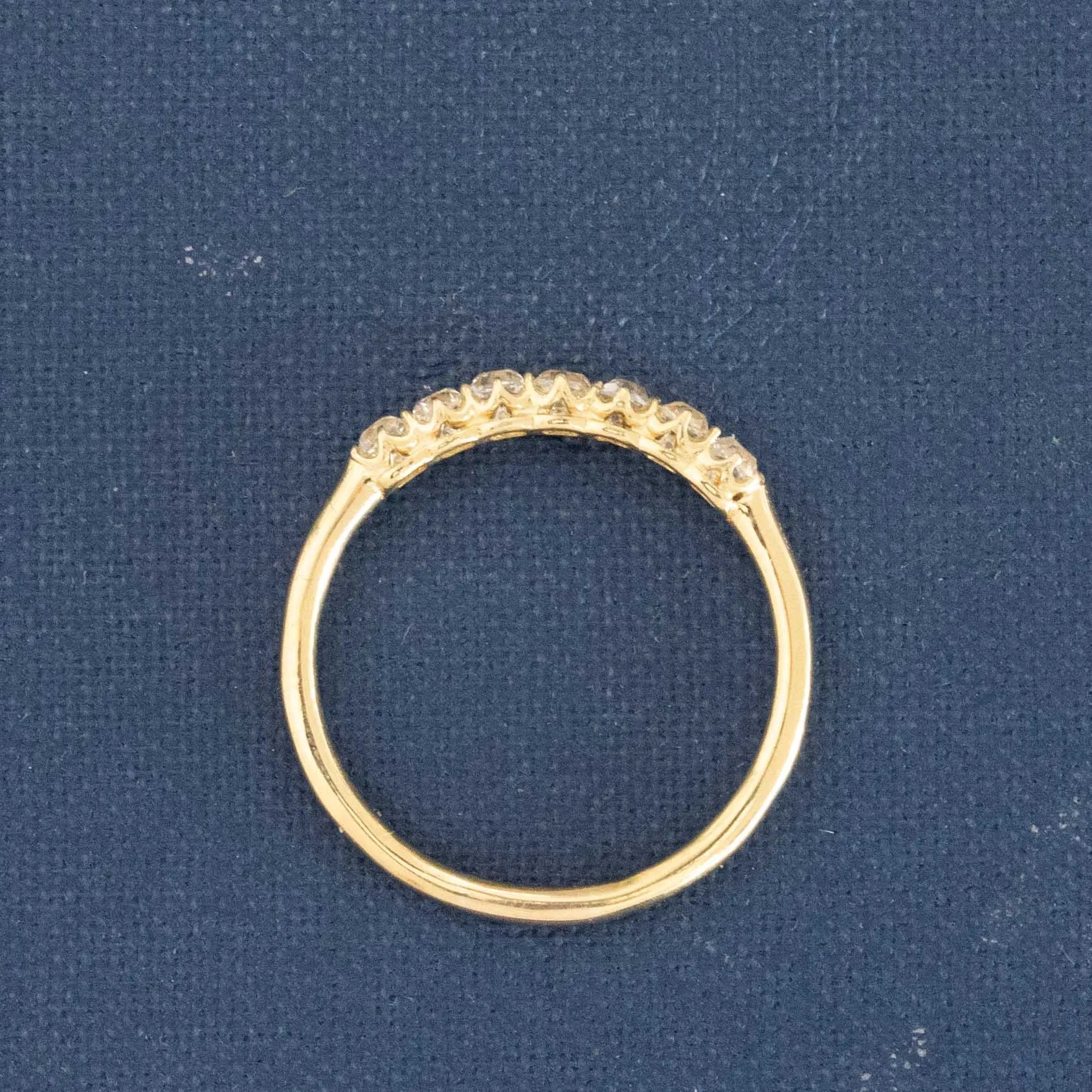 .43ctw Petite Old Mine Cut 7-Stone Diamond Band