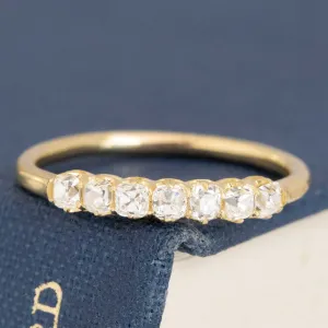 .43ctw Petite Old Mine Cut 7-Stone Diamond Band