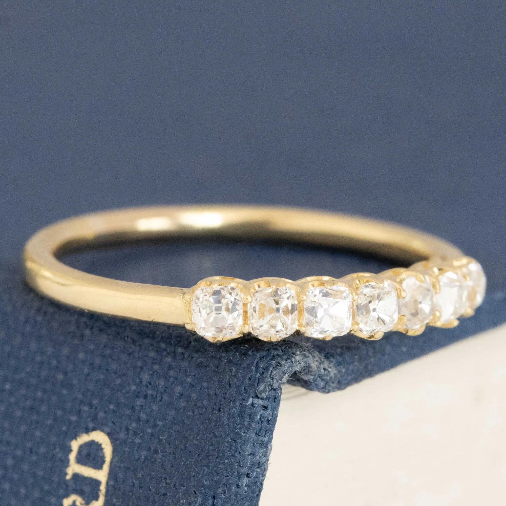 .43ctw Petite Old Mine Cut 7-Stone Diamond Band