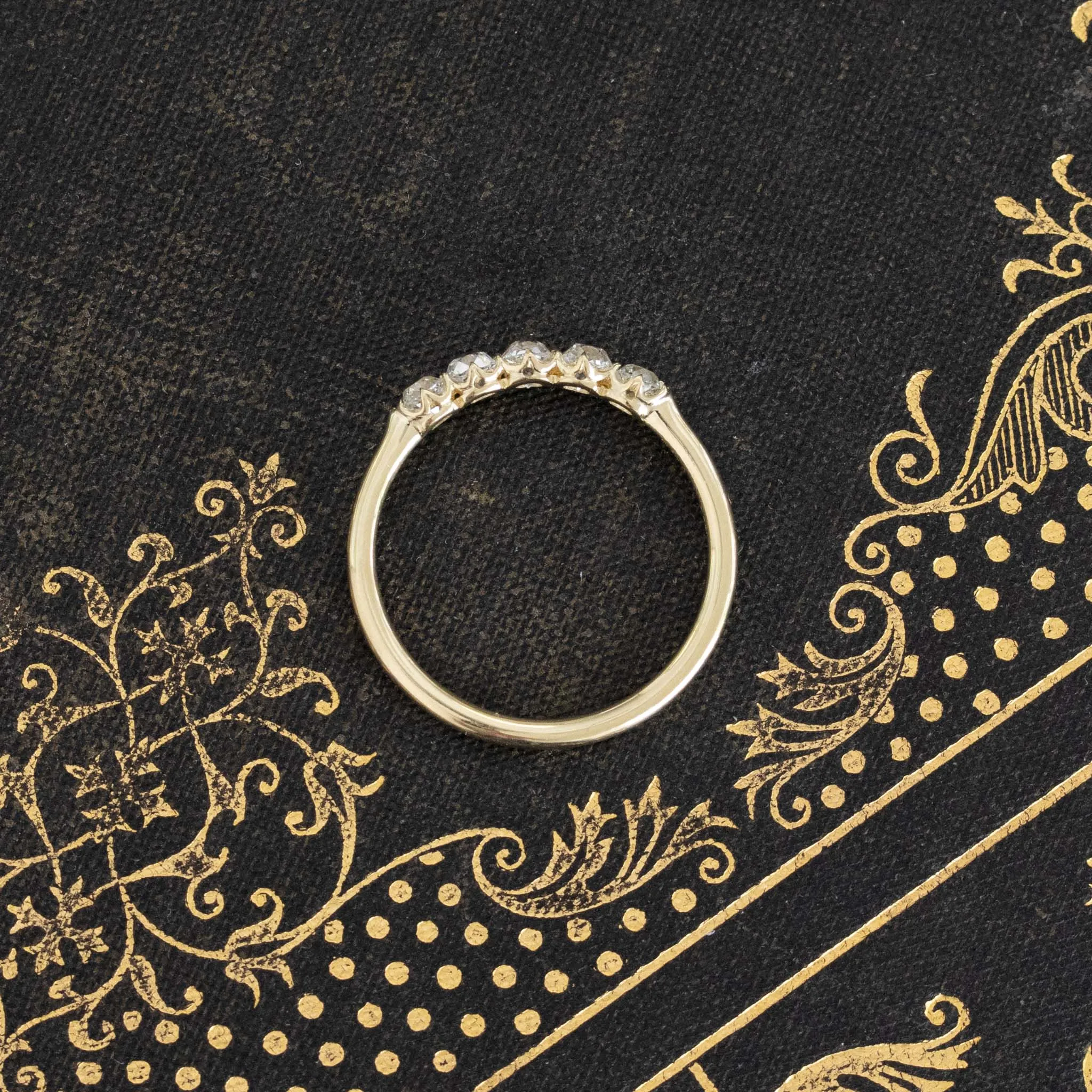 .55ctw Petite Old Mine Cut Diamond 5-Stone Band