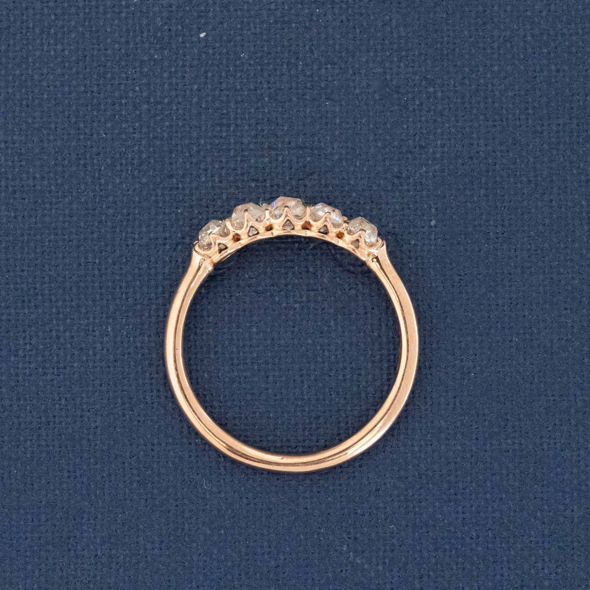 .56ctw Petite Old Mine Cut Diamond 5-Stone Band