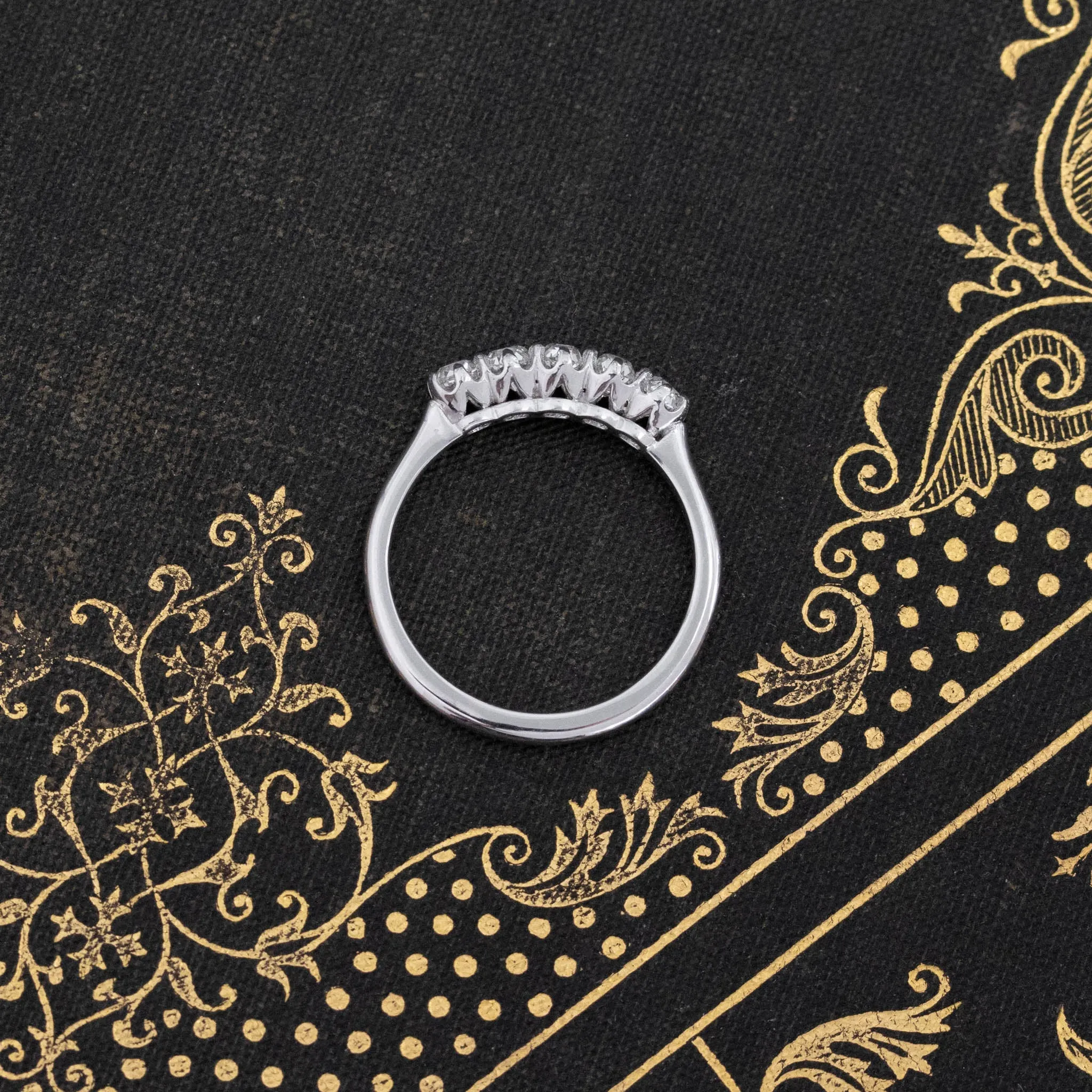 .60ctw Petite Old Mine Cut Diamond 5-Stone Band
