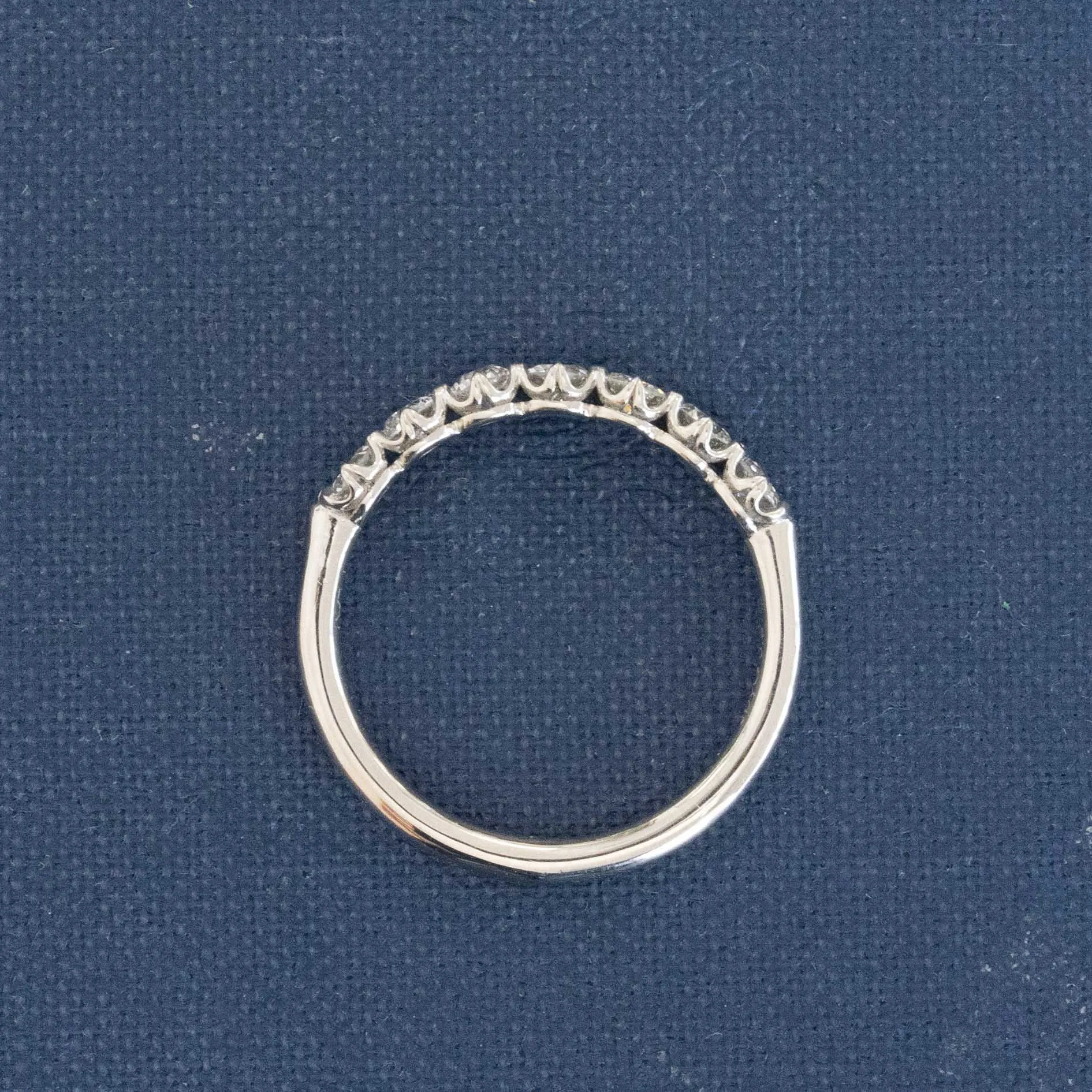 .61ctw Old European Cut Diamond Half-Hoop Band