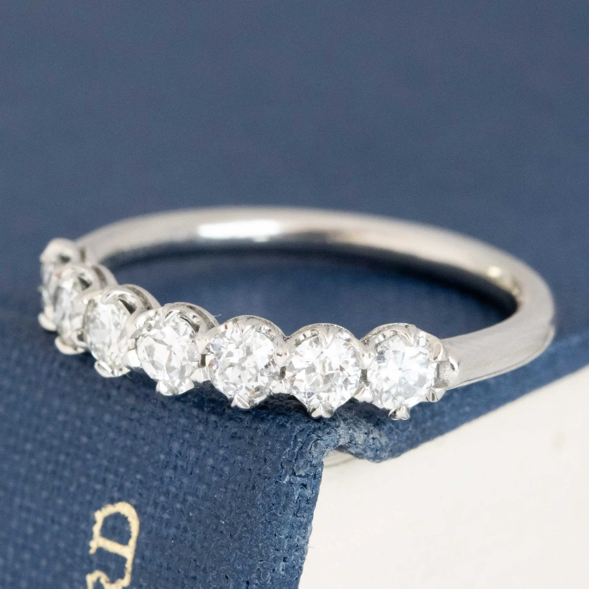 .61ctw Old European Cut Diamond Half-Hoop Band