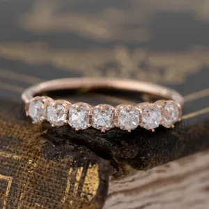 .65ctw Petite Old Mine Cut Diamond 7-Stone Band