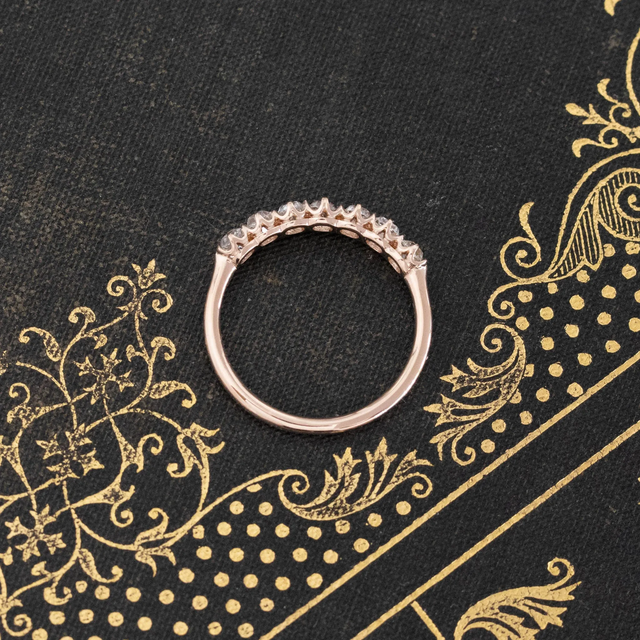 .65ctw Petite Old Mine Cut Diamond 7-Stone Band