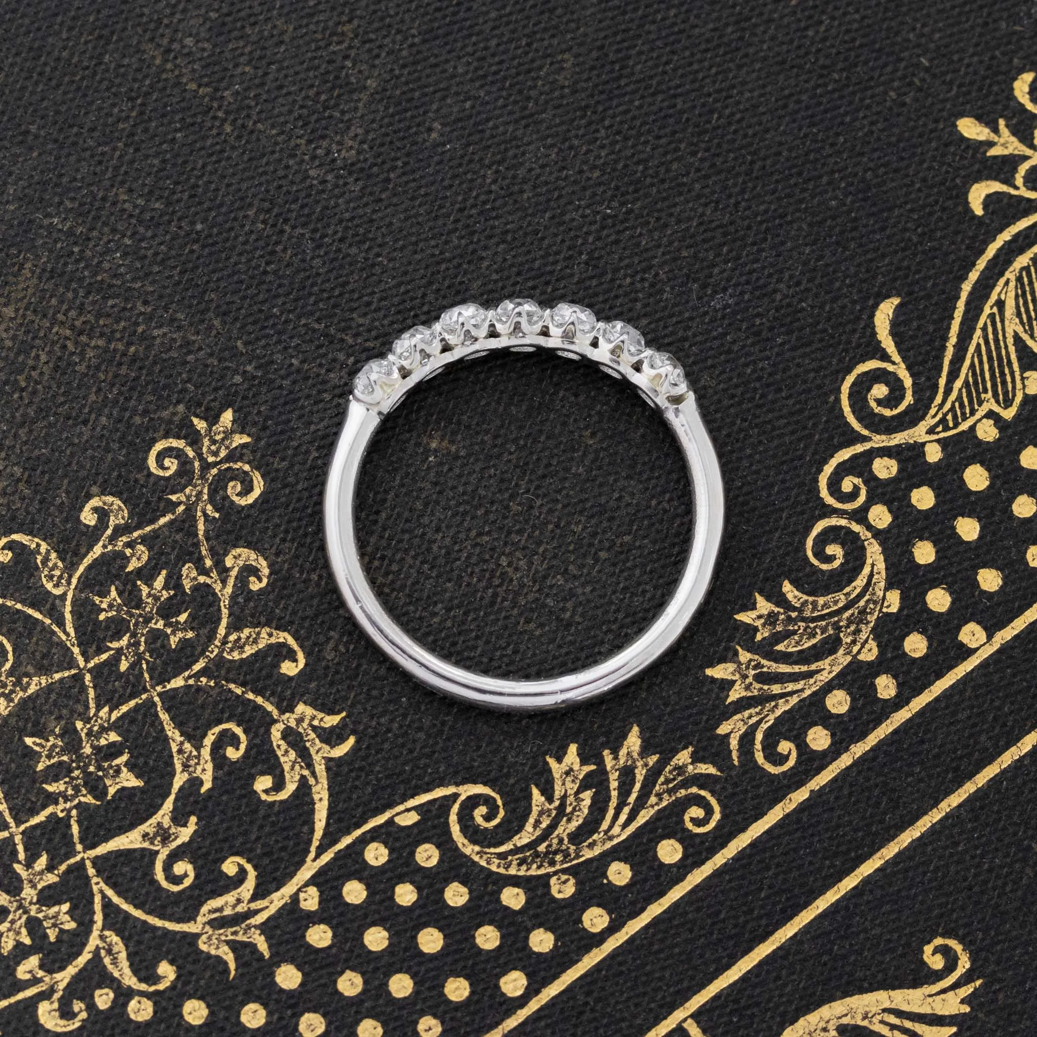 .68ctw Petite Old Mine Cut Diamond 7-Stone Band