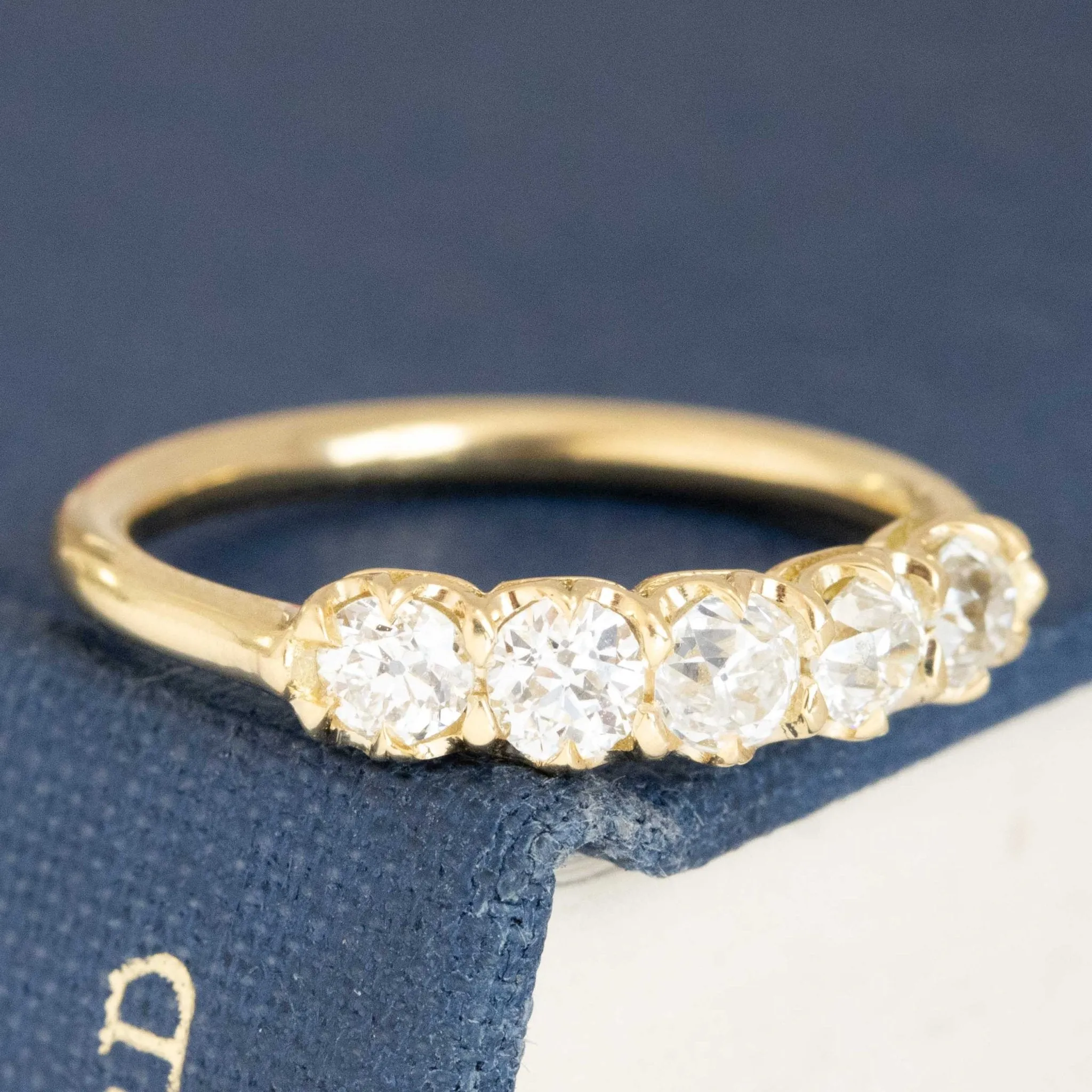 .69ctw Old European Cut Diamond 5-Stone Band