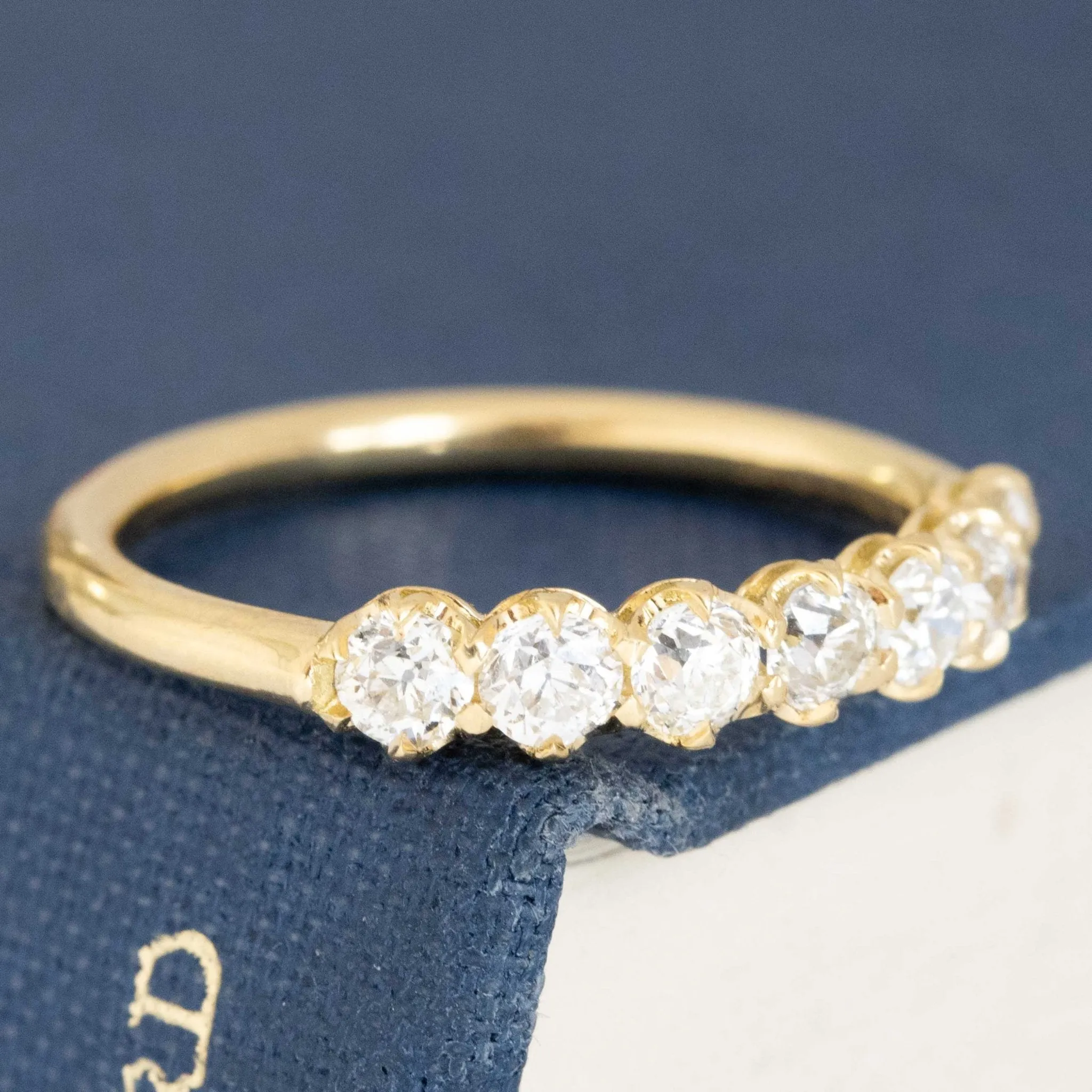 .70ctw Old European Cut Diamond Half-Hoop Band